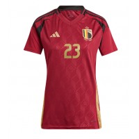 Camiseta Bélgica Arthur Vermeeren #23 Primera Equipación para mujer Eurocopa 2024 manga corta